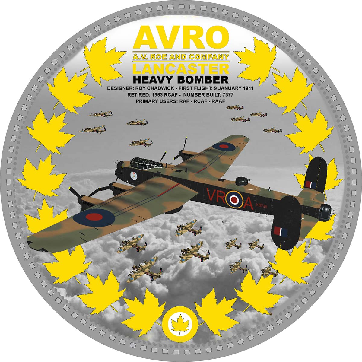 Avro Lancaster Bomber – Fine Silver Bullion Coin – Series ...
